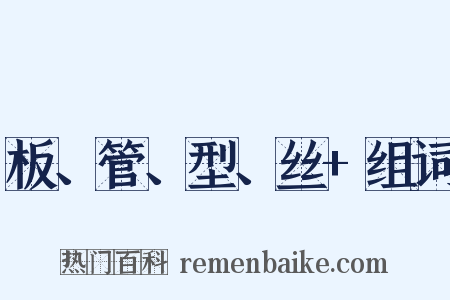 板、管、型、丝+组词是什么意思的图片